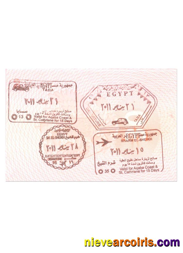 EGYPT VISA STAMP